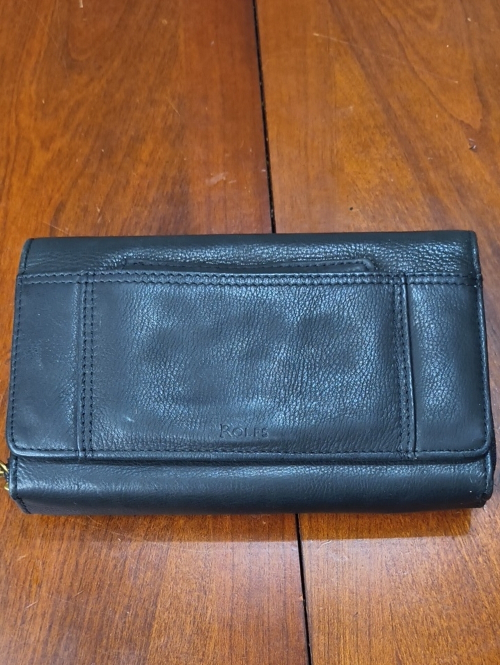 Rolfs Black Leather Women's Wallet Clutch AR